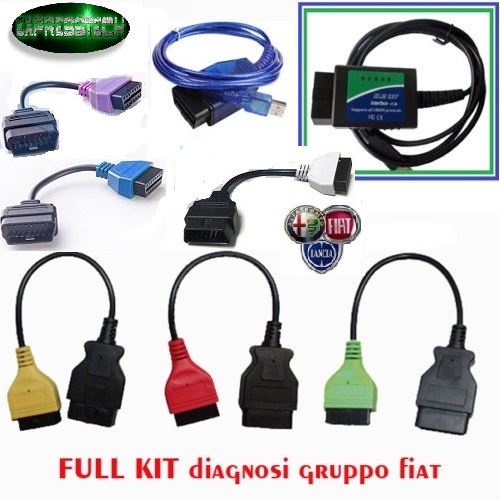 KIT DIAGNOSI AUTO FIAT ALFA LANCIA ELM327 USB V1.4 + KKL +