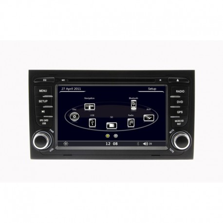 AUTORADIO SPECIFICA AUDI A4 GPS BLUETOOTH USB SD MP3 MP4 DIVX DVD CD