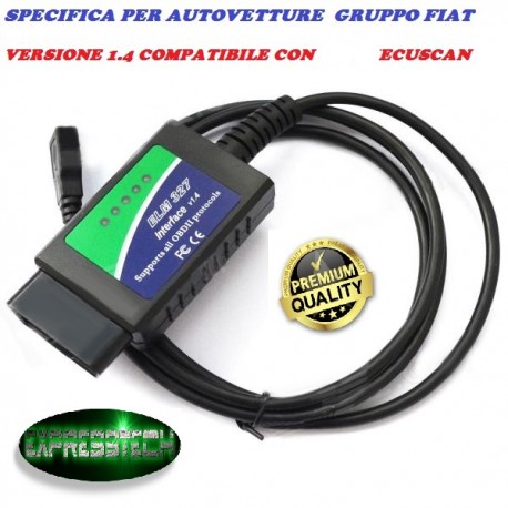 MULTIECUSCAN FIAT ALFA ELM 327 1.4 DIAGNOSI UNIVERSALE MODIFICATA LINEA CAN  OBD2 - EXPRESSTECH STORE