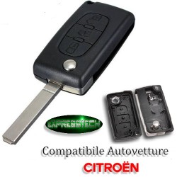 GUSCIO COVER CHIAVE TELECOMANDO 3 TASTI CITROEN C2 C3 C4 C5 C6 XSARA PICASSO