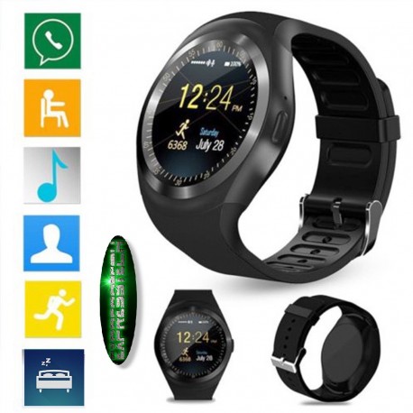 Smartwatch Y1 slot scheda Sim e Bluetooth Fotocamera - orologio - telefono - pedometro