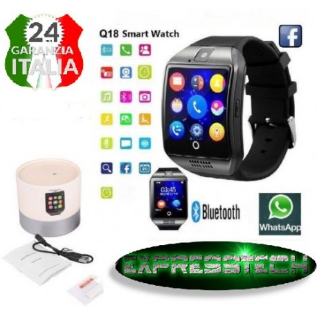 SMARTWATCH Q18 OROLOGIO TELEFONO CELLULARE BLUETOOTH SIM CARD MICRO SD PHONE