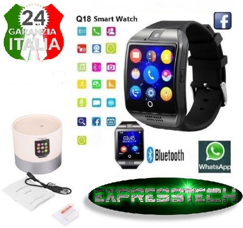 SMARTWATCH Q18 OROLOGIO TELEFONO CELLULARE BLUETOOTH SIM CARD MICRO SD  PHONE - EXPRESSTECH STORE