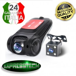 Dash Cam/Dvr - Full HD 1080p 5mpx - Visione notturna - Motion detection - WI-FI  + retrocamera