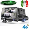 Nuova Dash Cam  da 4 pollici + retrocamera  HD 1080P Night Vision 4G anteriore e posteriore a tre obiettivi