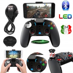 Gamepad Bluetooth Wireless Controller di Gioco con vibrazione per smartphone-tablet Androiod e iOS- PC - Smart Tv