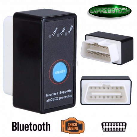 DIAGNOSI INTERFACCIA MINI ELM327 OBD2 BLUETOOTH OBDII CANBUS TORQUE TASTO  ON/OFF - EXPRESSTECH STORE