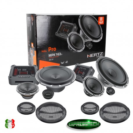 Hertz MPK 163.3 Linea Mille Pro Kit Sistema 3 Vie 3 Way 300W Woofer Medi Tweeter