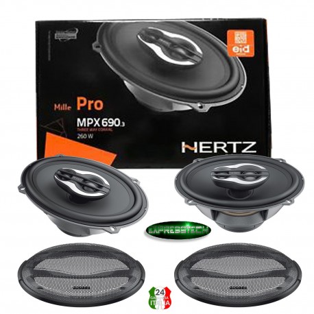 Hertz MPX 690.3 Linea Mille Pro Coppia Casse Coassiali Ovali 3 Vie 3 Way 260W