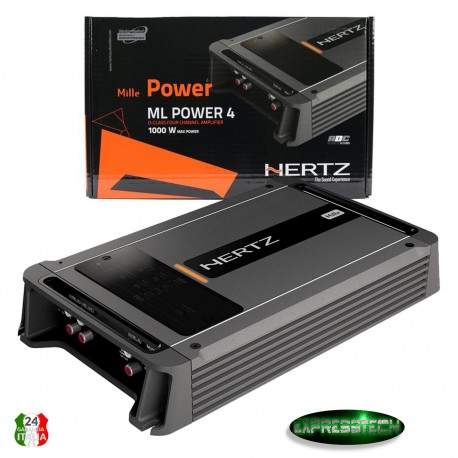 Amplificatore Hertz Mille ML POWER 4 D-Class Classe D 4/3/2 Canali 1000W  Rms - EXPRESSTECH STORE