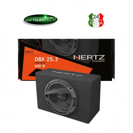 Hertz DBX 25.3 Sub Box Subwoofer 25 CM 600W Linea Dieci Cassa Chiusa