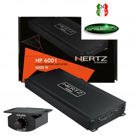 Hertz HP 6001 Amplificatore Spl Show Classe D Mono 1 Canale 6000W con Crossover