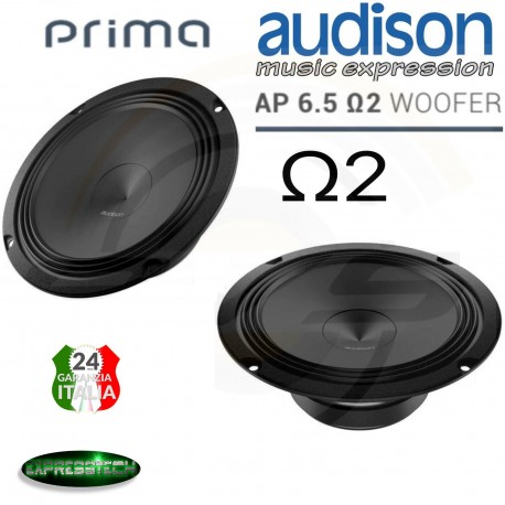 Audison Prima AP 6.5 2 ohm Coppia Woofer 165 mm 16,5cm 210W